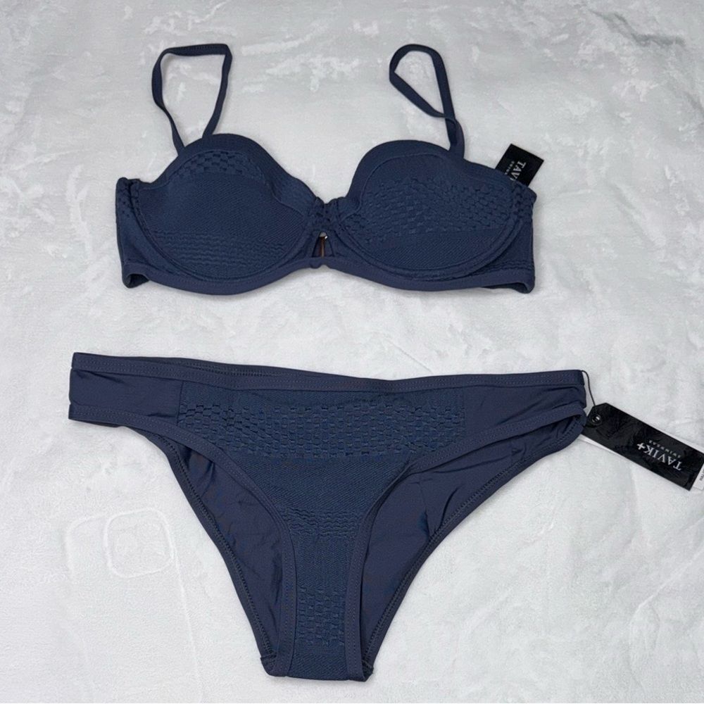 TAVIK CORSICA Textured Swim Top & JAYDEN Full Textured Swim Set Size Medium